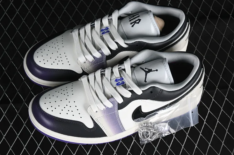 All categories Air Jordan Jordan series basketball shoes Air Jordan 1 Low G version pure original Air Jordan 1 Low "Purple" AJ1 Joe 1 white black purple low-top cultural casual sneakers HF5759-101